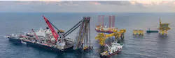 Allseas’ Pioneering Spirit is scheduled to deliver two more jackets from the Tyra Redevelopment Project for recycling.