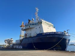 MODEC, JERA, Toyo Construction and Furukawa Electric Industry Co. launched a subsea ground survey in August in Ishikari Bay, Hokkaido, in preparation for verification testing of power generation using the TLP floating offshore wind turbines. MODEC, JERA, Toyo Construction and Furukawa Electric Industry Co. launched a subsea ground survey in August in Ishikari Bay, Hokkaido, in preparation for verification testing of power generation using the TLP floating offshore wind turbines.