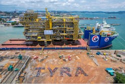 The Tyra East G gas processing module set sail from McDermott&rsquo;s Batam fabrication yard to Denmark, successfully concluding onshore construction on the Tyra redevelopment project.