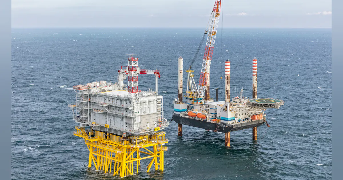 Hollandse Kust (north) transformer topsides installed in the North Sea ...