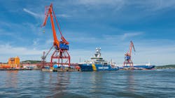 The Swedish coast guard vessel Amfritrite has been dispatched to monitor nearby sea traffic at the site of the Nord Stream 2 gas leak. The Swedish coast guard vessel Amfritrite has been dispatched to monitor nearby sea traffic at the site of the Nord Stream 2 gas leak.