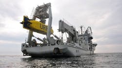 The HMS Belos, a submarine rescue and diving vessel of the Swedish navy, assisted the Swedish coast guard in the investigation of the Nord Stream pipeline leaks. The HMS Belos, a submarine rescue and diving vessel of the Swedish navy, assisted the Swedish coast guard in the investigation of the Nord Stream pipeline leaks.