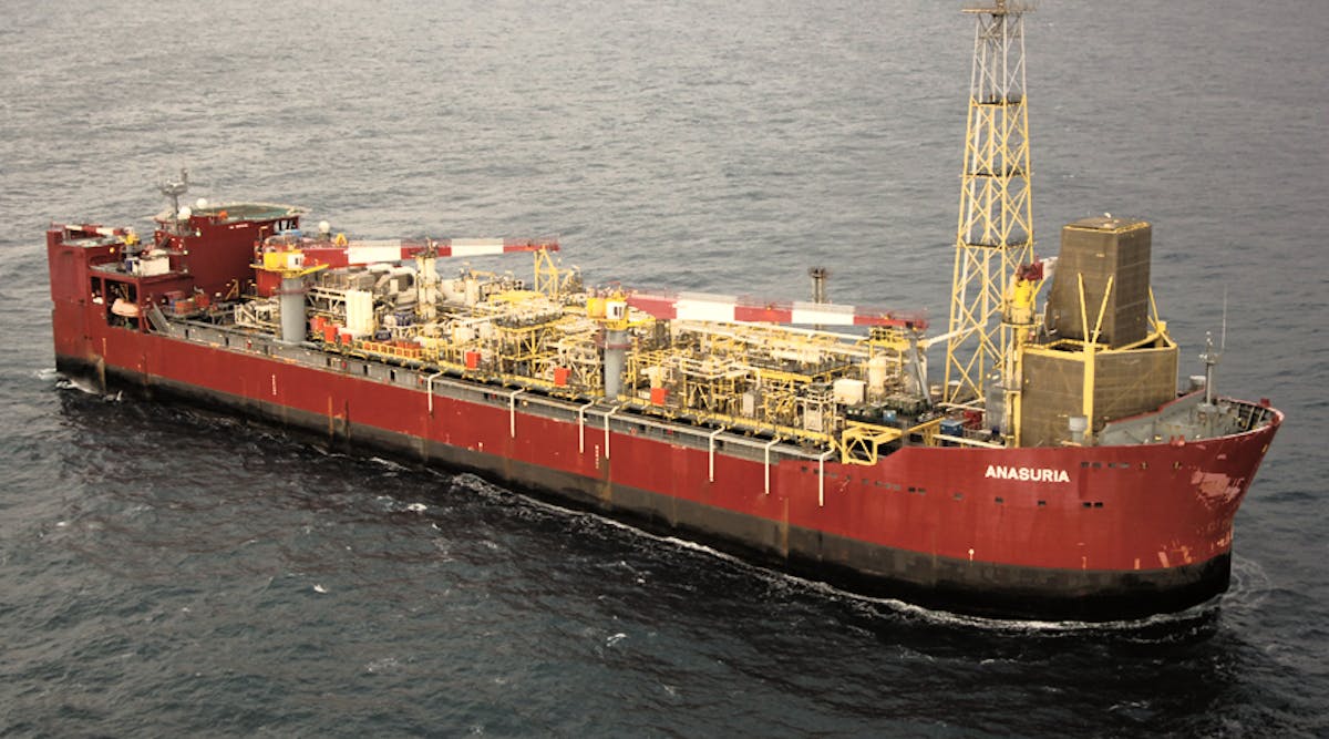 Current plans call for a three-phase development of Teal West prospect with up to two subsea production wells and one water injection well tied back to the Anasuria FPSO via 3.4-km flowlines.