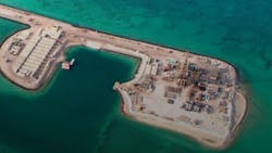 ADNOC says the Ghasha mega project is the world’s largest offshore sour gas development. ADNOC says the Ghasha mega project is the world’s largest offshore sour gas development.