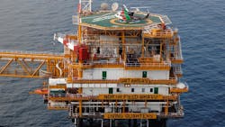 The three platforms installed for Qatargas 2 are remotely operated from the North Field Bravo (pictured), while the three, which are shared between Qatargas 3 and Qatargas 4, are operated remotely from the onshore control room. Natural gas from offshore is transferred to shore with the associated condensate via subsea pipelines. The three platforms installed for Qatargas 2 are remotely operated from the North Field Bravo (pictured), while the three, which are shared between Qatargas 3 and Qatargas 4, are operated remotely from the onshore control room. Natural gas from offshore is transferred to shore with the associated condensate via subsea pipelines.