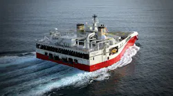 The Ramform Titan seismic ship launched in 2013.