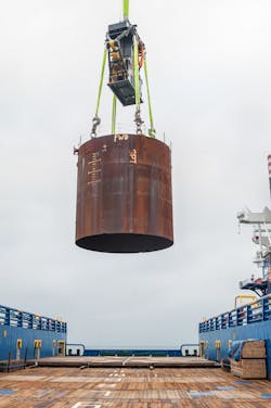 The 600mT prototype, shown during offshore tests in November 2021, is now being upgraded to 750mT SWL. The tool has been renamed HeaveChief 750.