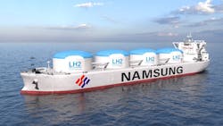 Concept design of Namsung Shipping&rsquo;s LH2 carrier and CTV