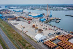 Port of Blyth’s Battleship Wharf terminal will receive structures from three Spirit Energy gas platforms. Port of Blyth’s Battleship Wharf terminal will receive structures from three Spirit Energy gas platforms.