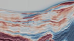 This FWI model difference is co-rendered on a cross-line section, highlighting the high level of detail and geological conformity captured by PGS’ FWI algorithm. This FWI model difference is co-rendered on a cross-line section, highlighting the high level of detail and geological conformity captured by PGS’ FWI algorithm.