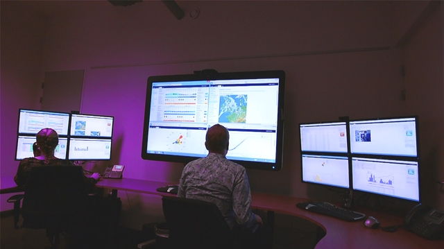 Peterson's control room for wind energy is one of the integrated logistics offerings from the company's renewable services.