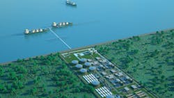 Wilhelmshaven Green Energy Hub aims to have up to 250 TWh of green gas produced every year by 2045. Wilhelmshaven Green Energy Hub aims to have up to 250 TWh of green gas produced every year by 2045.