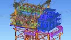 Production platform future module 3-D model. Production platform future module 3-D model.