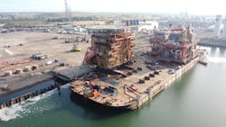 Able Seaton Port took delivery this August of three platforms removed by Heerema from the Murdoch field in the southern North Sea.