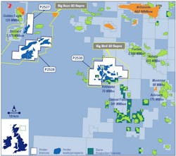 Location map showing P2527, P2528 & P2530 Location map showing P2527, P2528 & P2530