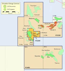 In P2244 Pilot and Harbour, located in Block 21/27a, Orcadian Energy (CNS) Ltd. holds 100% and is the operator. In P2244 Pilot and Harbour, located in Block 21/27a, Orcadian Energy (CNS) Ltd. holds 100% and is the operator.