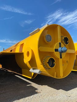 Wings were added to Delmar’s suction piles to increase their lateral loading capacity and accommodate the Hercules tethering system. Wings were added to Delmar’s suction piles to increase their lateral loading capacity and accommodate the Hercules tethering system.