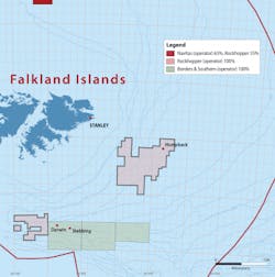 As a result of the merger with FOGL, Rockhopper has material interests in licenses to the South and East of the Falkland Islands. As a result of the merger with FOGL, Rockhopper has material interests in licenses to the South and East of the Falkland Islands.