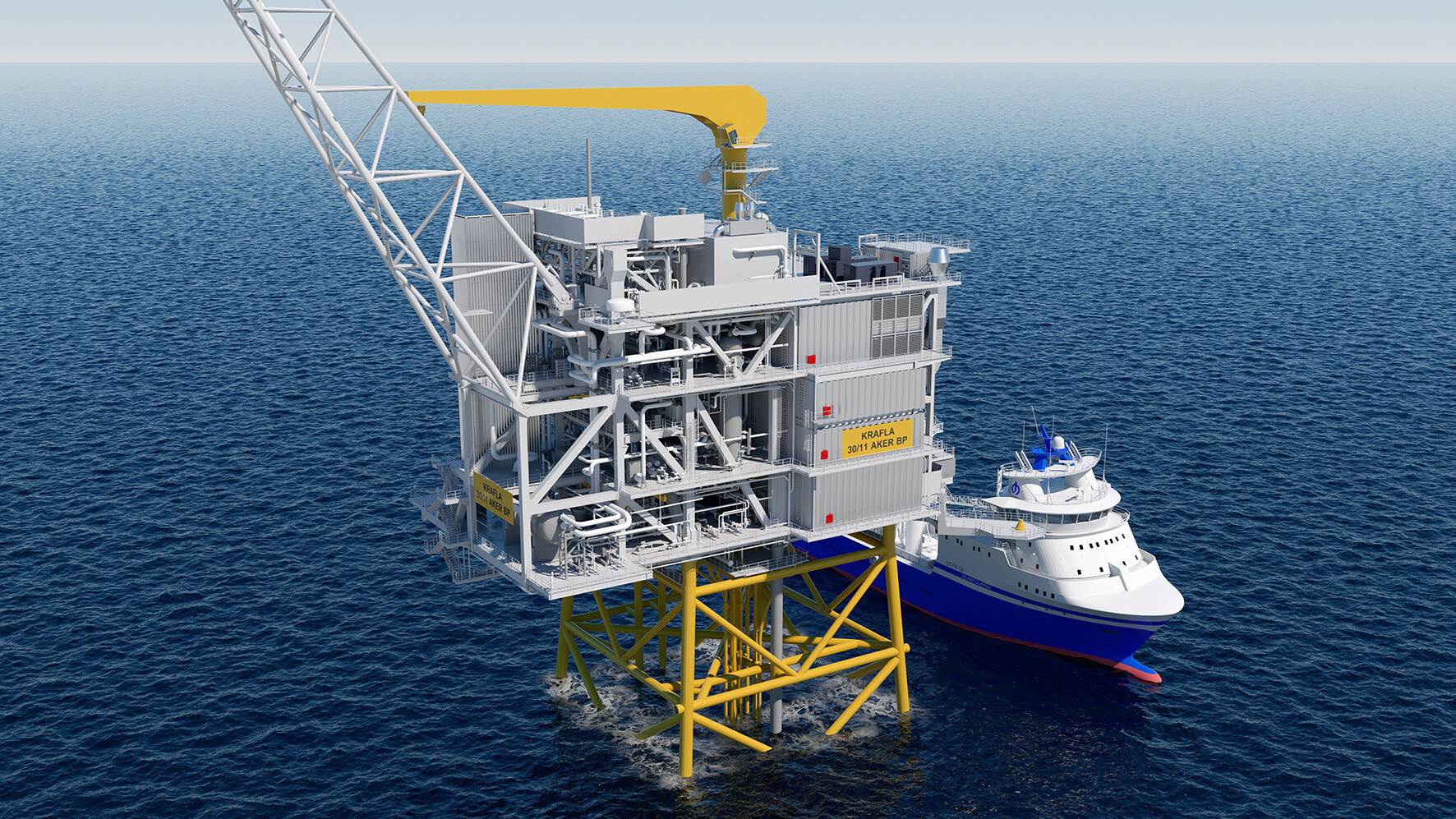 Aibel illustrates the Munin unmanned process platform for Aker BP.