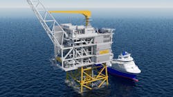 Aibel illustrates the Munin unmanned process platform for Aker BP. Aibel illustrates the Munin unmanned process platform for Aker BP.