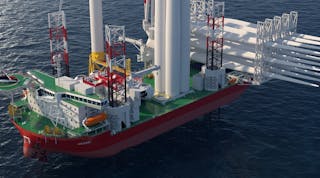 Nessie is a self-propelled jackup vessel that operates with a high-capacity 2600t main crane.