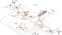 The Triton area consists of eight producing oil fields developed via common infrastructure in the UK Central North Sea, located about 190 km east of Aberdeen in water depths of 90 m. The Triton area consists of eight producing oil fields developed via common infrastructure in the UK Central North Sea, located about 190 km east of Aberdeen in water depths of 90 m.