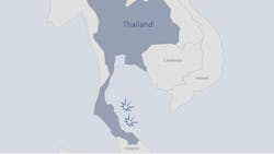 Valeura holds an operated interest in two shallow-water offshore licenses in the Gulf of Thailand: license G10/48, which contains the Wassana oil field, and license G6/48, which contains the Rossukon oil field. In addition, Valeura is purchasing a 100% interest in a mobile offshore production unit onsite at the Wassana Field. The transaction closed on June 15. Valeura holds an operated interest in two shallow-water offshore licenses in the Gulf of Thailand: license G10/48, which contains the Wassana oil field, and license G6/48, which contains the Rossukon oil field. In addition, Valeura is purchasing a 100% interest in a mobile offshore production unit onsite at the Wassana Field. The transaction closed on June 15.