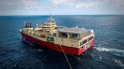 The Ramform Sovereign seismic acquisition vessel should begin acquiring about 3,500 sq km of data in January, with the program due to be completed in March. The Ramform Sovereign seismic acquisition vessel should begin acquiring about 3,500 sq km of data in January, with the program due to be completed in March.