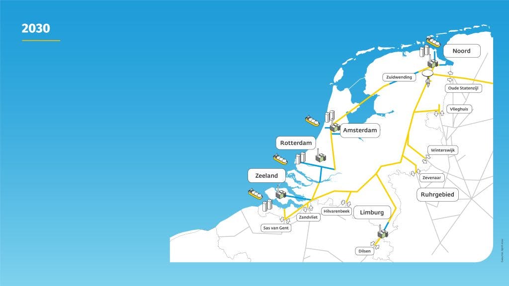 Stage 3 of the Dutch hydrogen network will be completed in 2030.