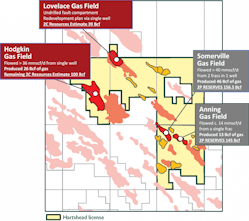 Seaward License P2607 holds multiple gas fields and prospects, according to Hartshead.
