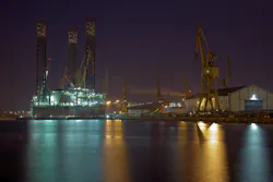 Drill Rig Jackup In Shipyard Dreamstime M 16236504 63a49b49b769c
