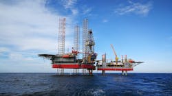 Jackup drilling platform in the Bohai Sea Jackup drilling platform in the Bohai Sea