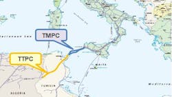 The scope of the transaction includes the onshore gas pipelines running from the Algeria and Tunisia borders to the Tunisian coast (TTPC), and the offshore gas pipelines connecting the Tunisian coast to Italy (TMPC). The scope of the transaction includes the onshore gas pipelines running from the Algeria and Tunisia borders to the Tunisian coast (TTPC), and the offshore gas pipelines connecting the Tunisian coast to Italy (TMPC).