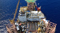 Top View Of Offshore Drilling Rig Toward The Helo Pad Dreamstime M 30264696