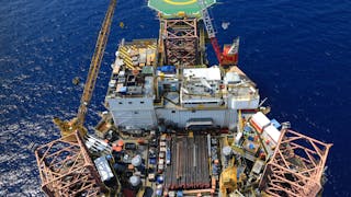Top View Of Offshore Drilling Rig Toward The Helo Pad Dreamstime M 30264696
