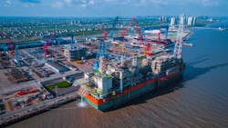 The FPSO vessel for the bp-operated Greater Tortue Ahmeyim LNG project has started its journey toward the project site off the coasts of Mauritania and Senegal. The FPSO vessel for the bp-operated Greater Tortue Ahmeyim LNG project has started its journey toward the project site off the coasts of Mauritania and Senegal.