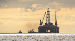Unrelated oil rig off the coast of Rio de Janeiro, Brazil