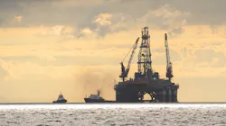 Unrelated oil rig off the coast of Rio de Janeiro, Brazil