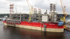The Energean Power FPSO in 2021 at the Admiralty Yard in Singapore