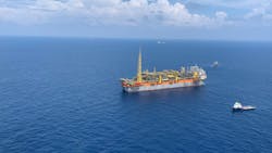 The Liza Unity FPSO vessel, where oil can be processed, stored and transferred to tankers, is the first in the world to receive a SUSTAIN-1 notation by the American Bureau of Shipping for its sustainable design and operation procedures.
