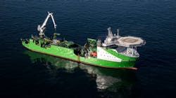 DEME operates the Living Stone vessel. DEME operates the Living Stone vessel.