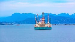 Unrelated oil platform offshore Norway