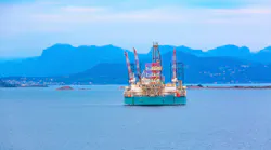 Unrelated oil platform offshore Norway