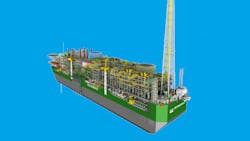 The platforms P-84 (pictured) and P-85 will each have a daily production capacity of 225,000 bbl of oil and processing capacity of 10 MMcm of gas. The platforms P-84 (pictured) and P-85 will each have a daily production capacity of 225,000 bbl of oil and processing capacity of 10 MMcm of gas.