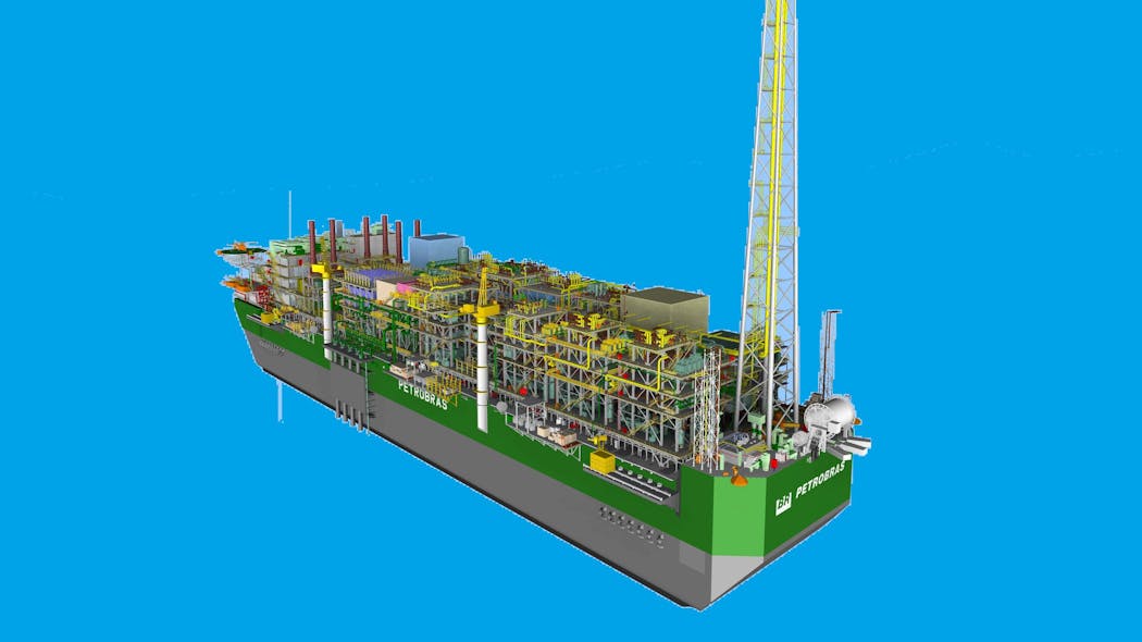 The platforms P-84 (pictured) and P-85 will each have a daily production capacity of 225,000 bbl of oil and processing capacity of 10 MMcm of gas.