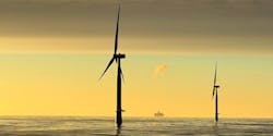 The Gullfaks offshore oil and gas platforms are powered by the Hywind Tampen floating wind farm in the North Sea. The Gullfaks offshore oil and gas platforms are powered by the Hywind Tampen floating wind farm in the North Sea.