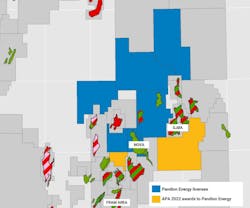 Greater Gjøa Area with Pandion Energy licences and APA 2022 awards to Pandion Energy. Greater Gjøa Area with Pandion Energy licences and APA 2022 awards to Pandion Energy.