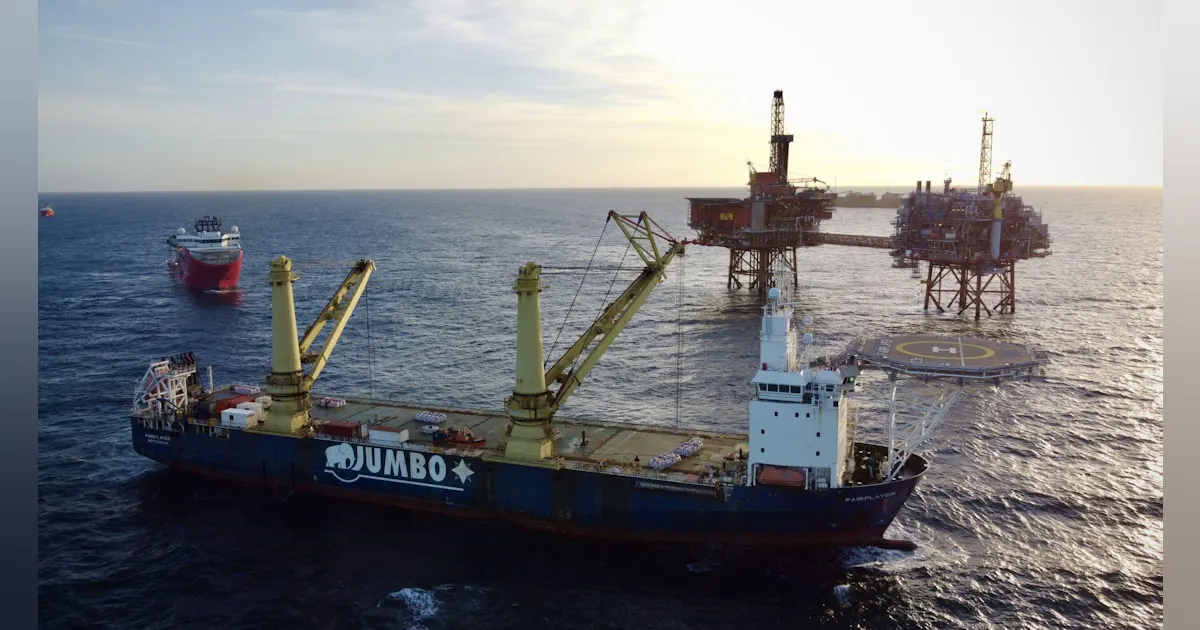 Vessel Risers Heavy-lift vessel sets down riser caisson for TechnipFMC | Offshore ...