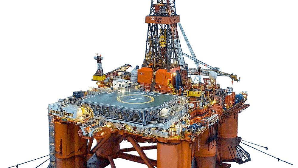 The Stena Spey is a self-propelled, semisubmersible offshore drilling unit.