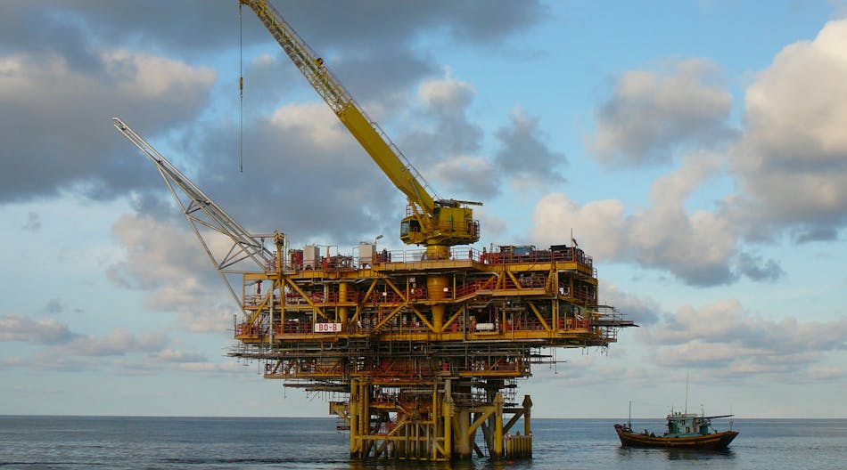 Unrelated oil platform offshore Malaysia